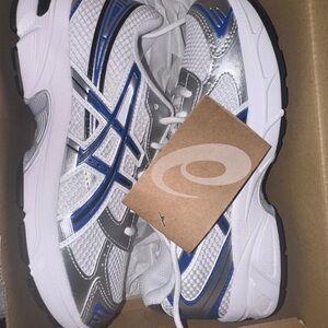 ASICS White and Blue GEL-1130 GS Shoes